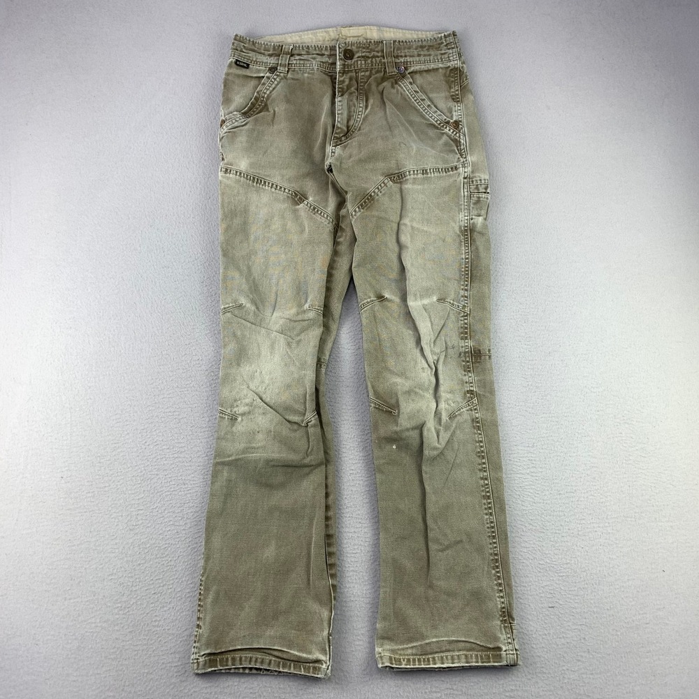KUHL Lawless Pants Men‎ 30x32 Brown Workwear Vintage Patina Dye Canvas Utility
